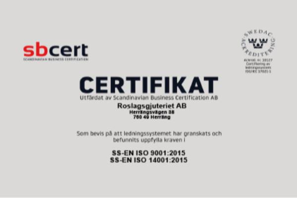 ISO-Certifierade
