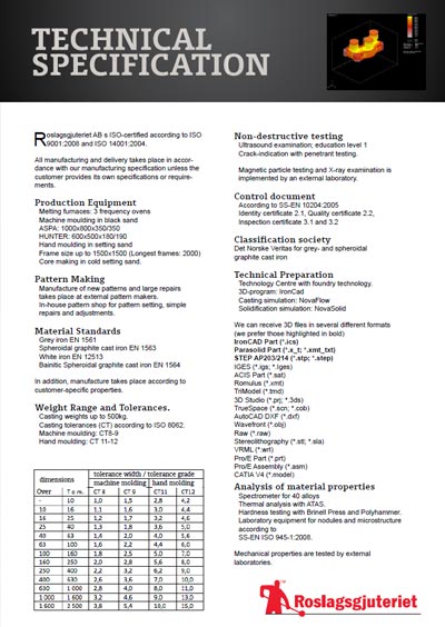 Materialkvalitéer - Roslagsgjuteriet